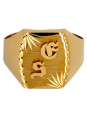 Chevalière homme or jaune
