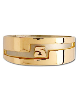 Chevalière mixte Or jaune Or blanc