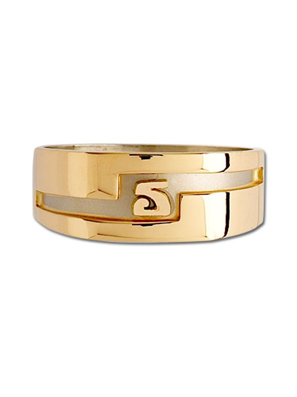 Chevalière mixte Or jaune Or blanc