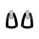 Boucles d'oreilles Argent, céramique et oxyde de zirconium