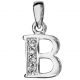 Pendentif initiale Argent et oxydes de zirconium 