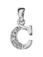 Pendentif initiale Argent et oxydes de zirconium 