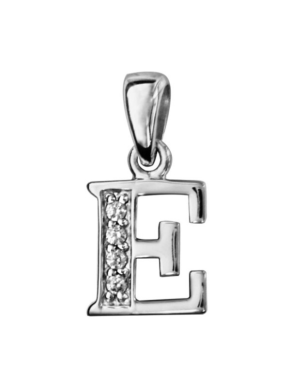 Pendentif initiale Argent et oxydes de zirconium 