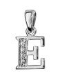 Pendentif initiale Argent et oxydes de zirconium 