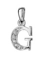 Pendentif initiale Argent et oxydes de zirconium 