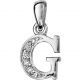 Pendentif initiale Argent et oxydes de zirconium 