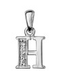 Pendentif initiale Argent et oxydes de zirconium 