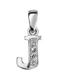 Pendentif initiale Argent et oxydes de zirconium 