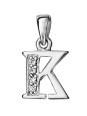 Pendentif initiale Argent et oxydes de zirconium 
