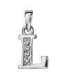 Pendentif initiale Argent et oxydes de zirconium 
