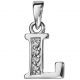 Pendentif initiale Argent et oxydes de zirconium 