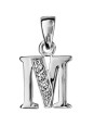 Pendentif initiale Argent et oxydes de zirconium 