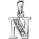 Pendentif initiale Argent et oxydes de zirconium 