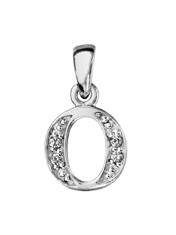 Pendentif initiale Argent et oxydes de zirconium 
