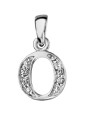 Pendentif initiale Argent et oxydes de zirconium 