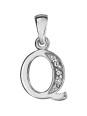 Pendentif initiale Argent et oxydes de zirconium 
