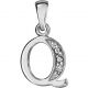 Pendentif initiale Argent et oxydes de zirconium 