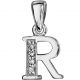 Pendentif initiale Argent et oxydes de zirconium 