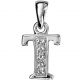 Pendentif initiale Argent et oxydes de zirconium 