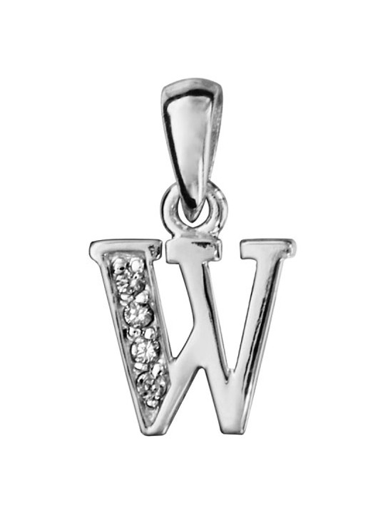 Pendentif initiale Argent et oxydes de zirconium 