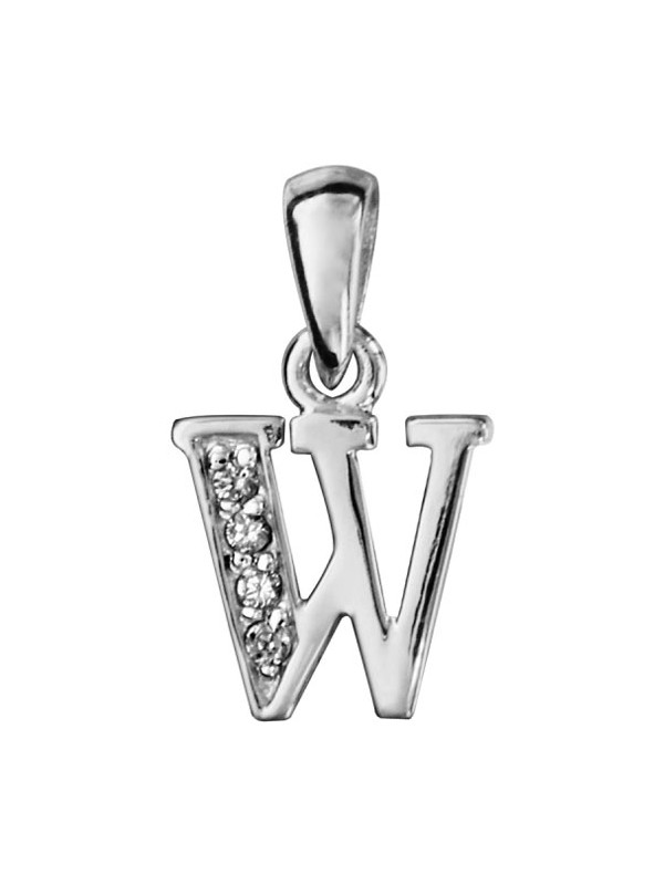 Pendentif initiale Argent et oxydes de zirconium 