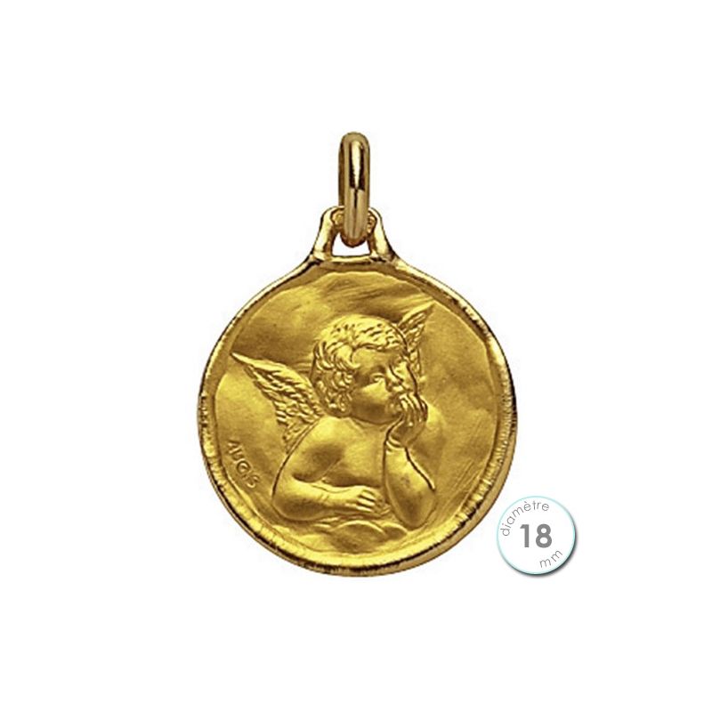 Médaille de baptême Ange en Or - Augis