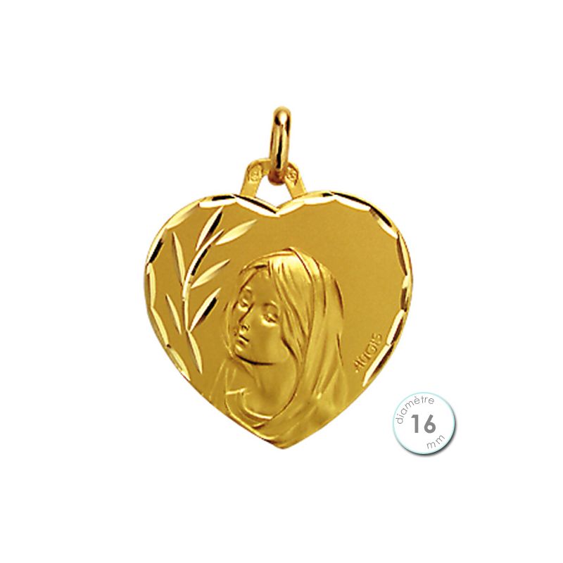 Médaille de baptême Vierge en Or - Augis