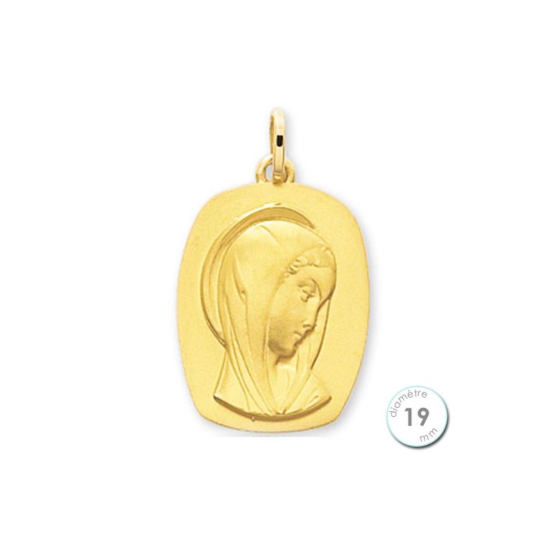 Médaille de baptême Vierge en Or