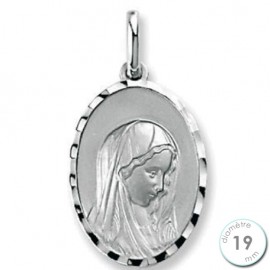 Médaille de baptême Vierge en Argent