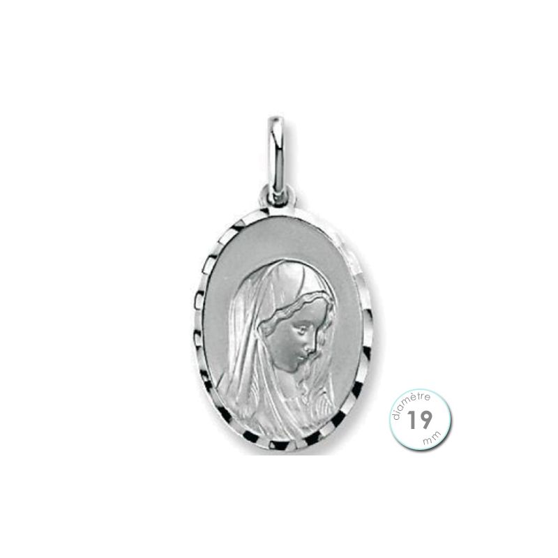 Médaille de baptême Vierge en Argent