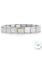 Bracelet Nomination base Acier et fer à cheval Or