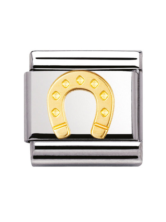 Bracelet Nomination base Acier et fer à cheval Or