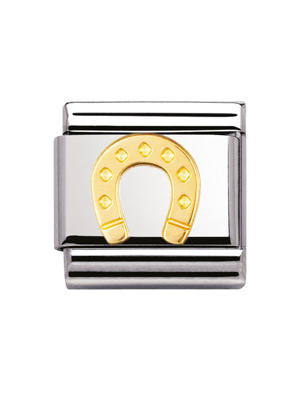 Bracelet Nomination base Acier et fer à cheval Or