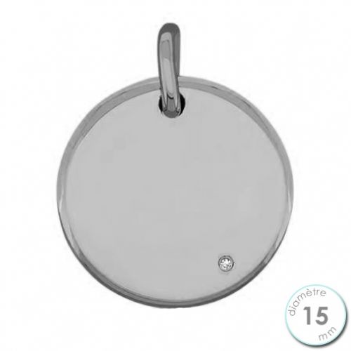 Pendentif Or blanc et Diamant