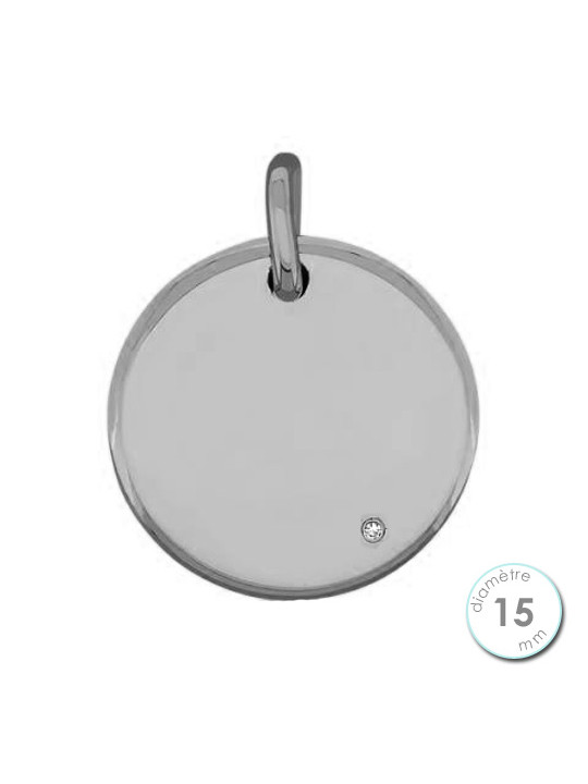 Pendentif Or blanc et Diamant