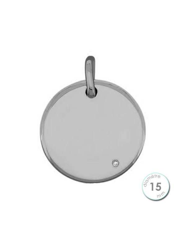 Pendentif Or blanc et Diamant