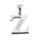 Pendentif initiale Argent et oxydes de zirconium 