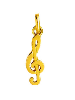 Pendentif note Or jaune
