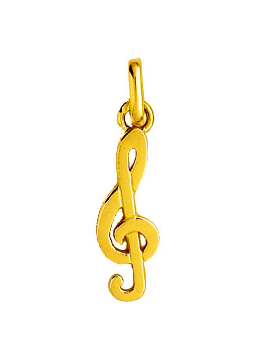 Pendentif note Or jaune