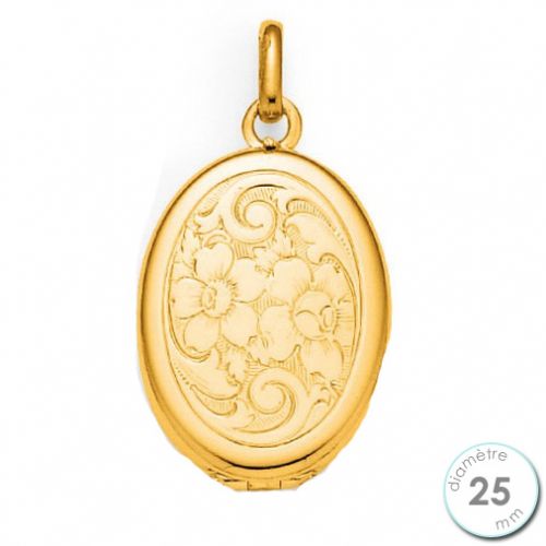 Pendentif cassolette en Plaqué or