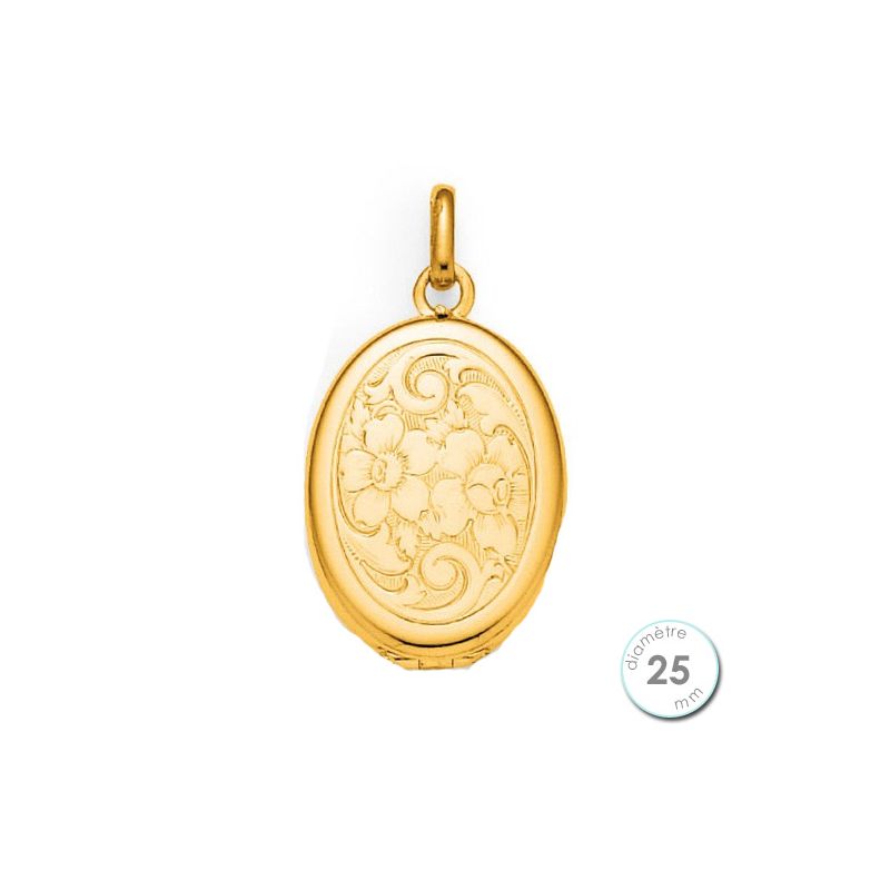 Pendentif cassolette en Plaqué or