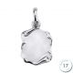 Pendentif plaque parchemin en Argent