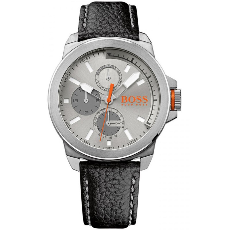 hugo boss new york orange watch