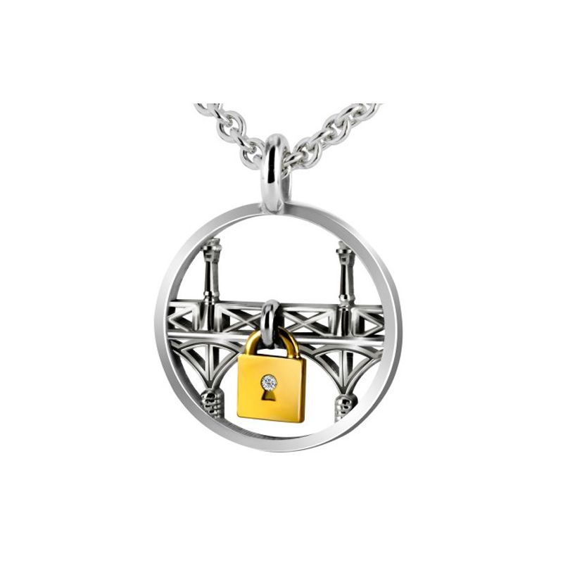 Collier Tournaire Argent et Or jaune 750
