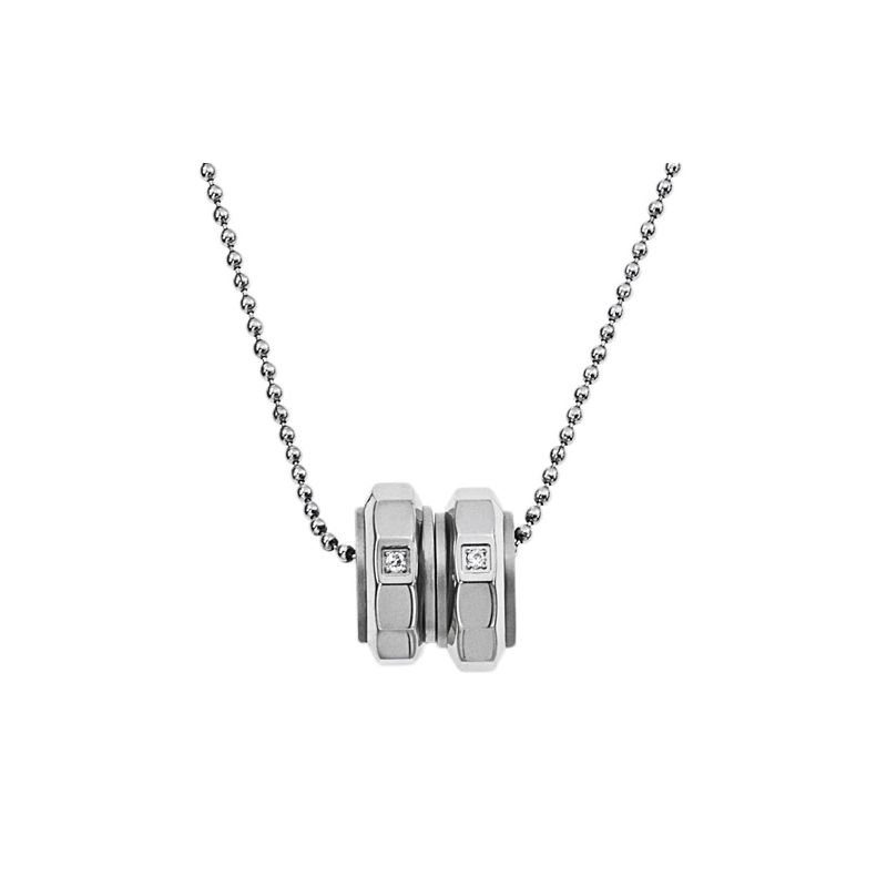 Collier femme en Acier pendentif vis