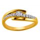 Bague plaqué Or et oxydes de zirconium