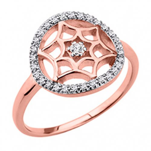 Bague plaqué Or rose et oxyde de zirconium