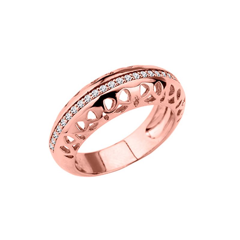 Bague plaqué Or rose et oxyde de zirconium