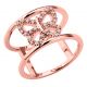 Bague plaqué Or rose et oxyde de zirconium
