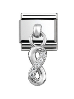 Maillon Nomination classic charms infini et oxydes